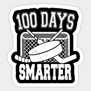 100 Days Smarter Hockey Sports 100Th Day Of School Teacher Sticker